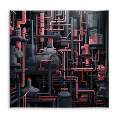 Dark Pipes Tablecloth - Stylish Indoor Outdoor Home Decor