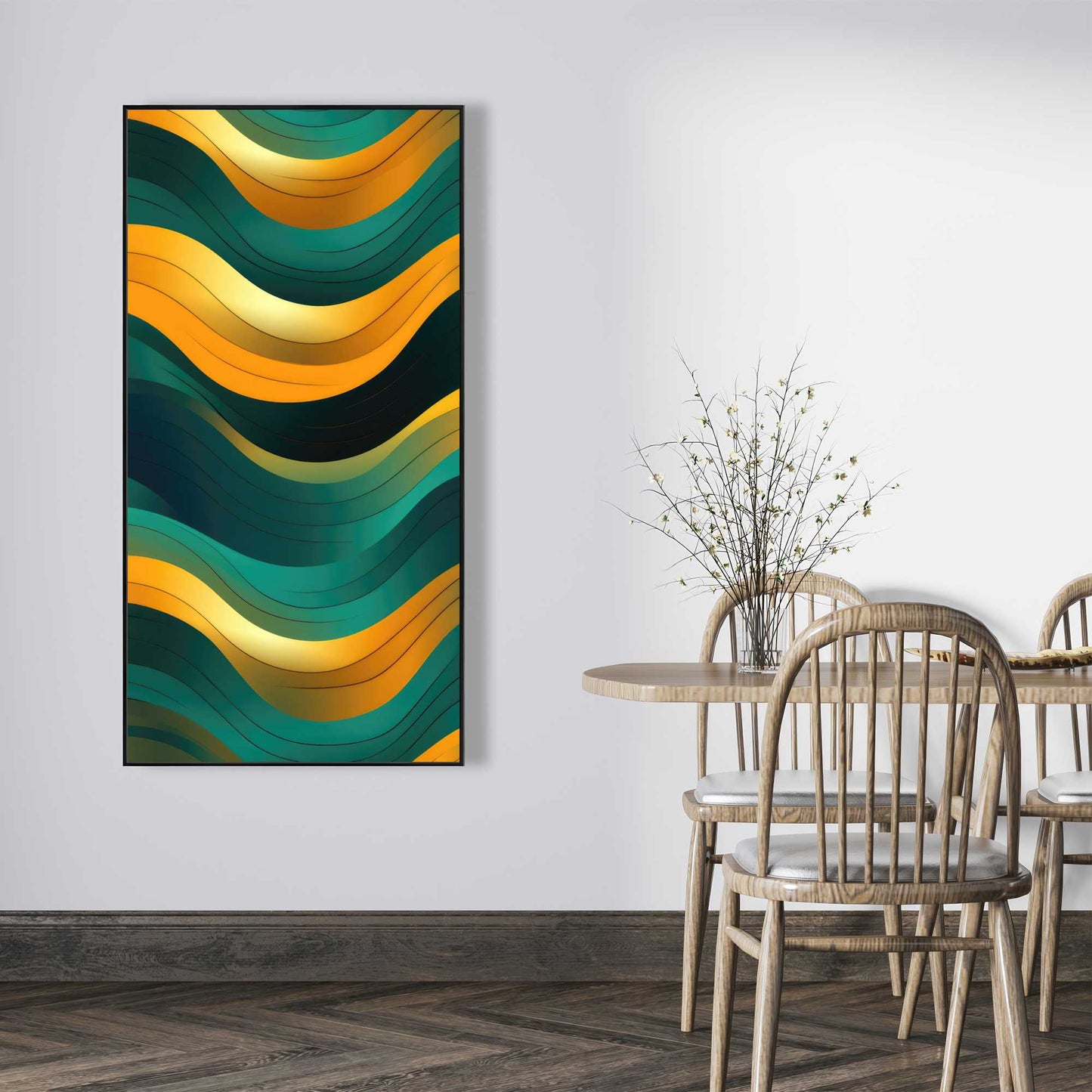 Voluptuous Black Framed Canvas - Elegant Home Decor Art