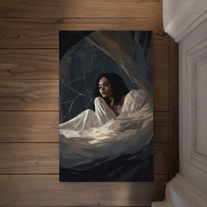 Spider Princess Black Indoor Outdoor Door Mat | Home Decor