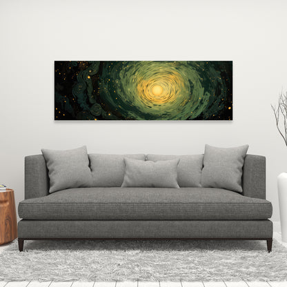 Swirling Gases - Black Canvas Art for Elegant Home Decor