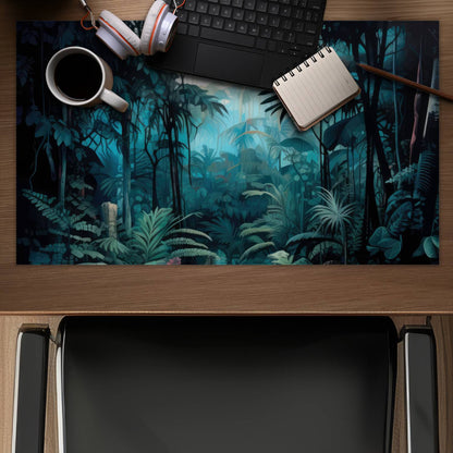 Deep in the jungle - Turquoise Gaming Mat for Home Decor