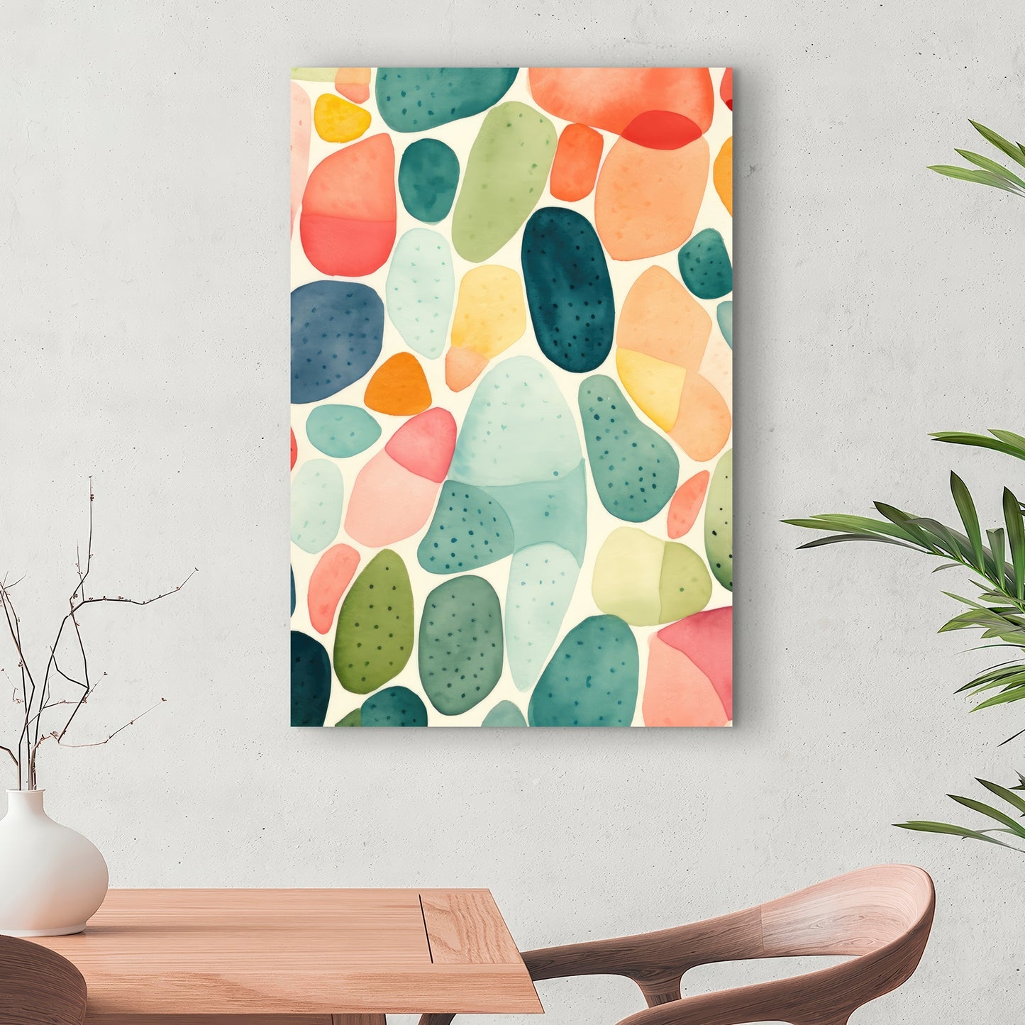 Seedy Shapes - Blue Canvas for Stylish Home Decor