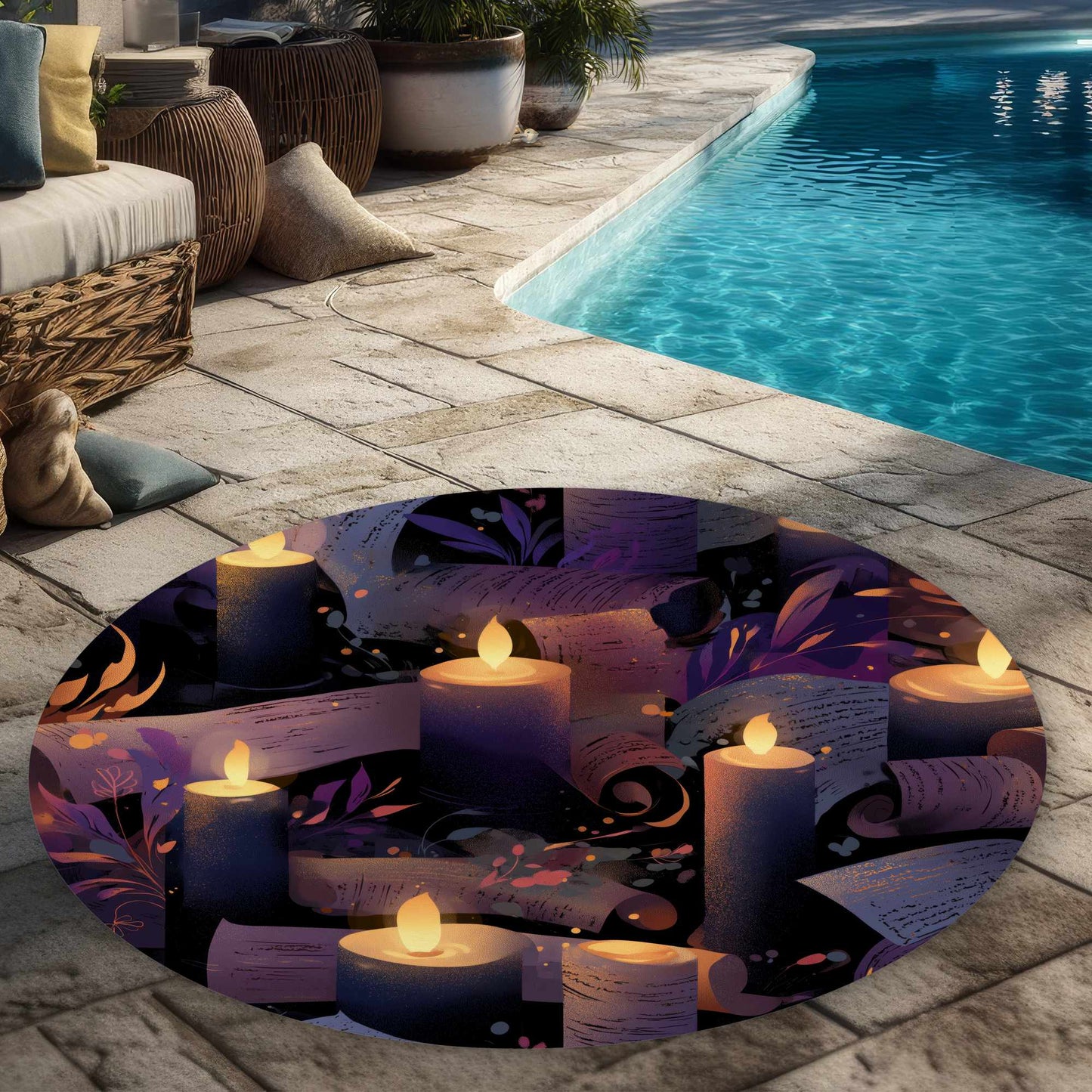 Tapis d'extérieur Murmures à la lueur des bougies | Décoration d'intérieur élégante