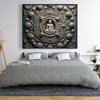 Spiritual peace - 36"x36" Framed canvas
