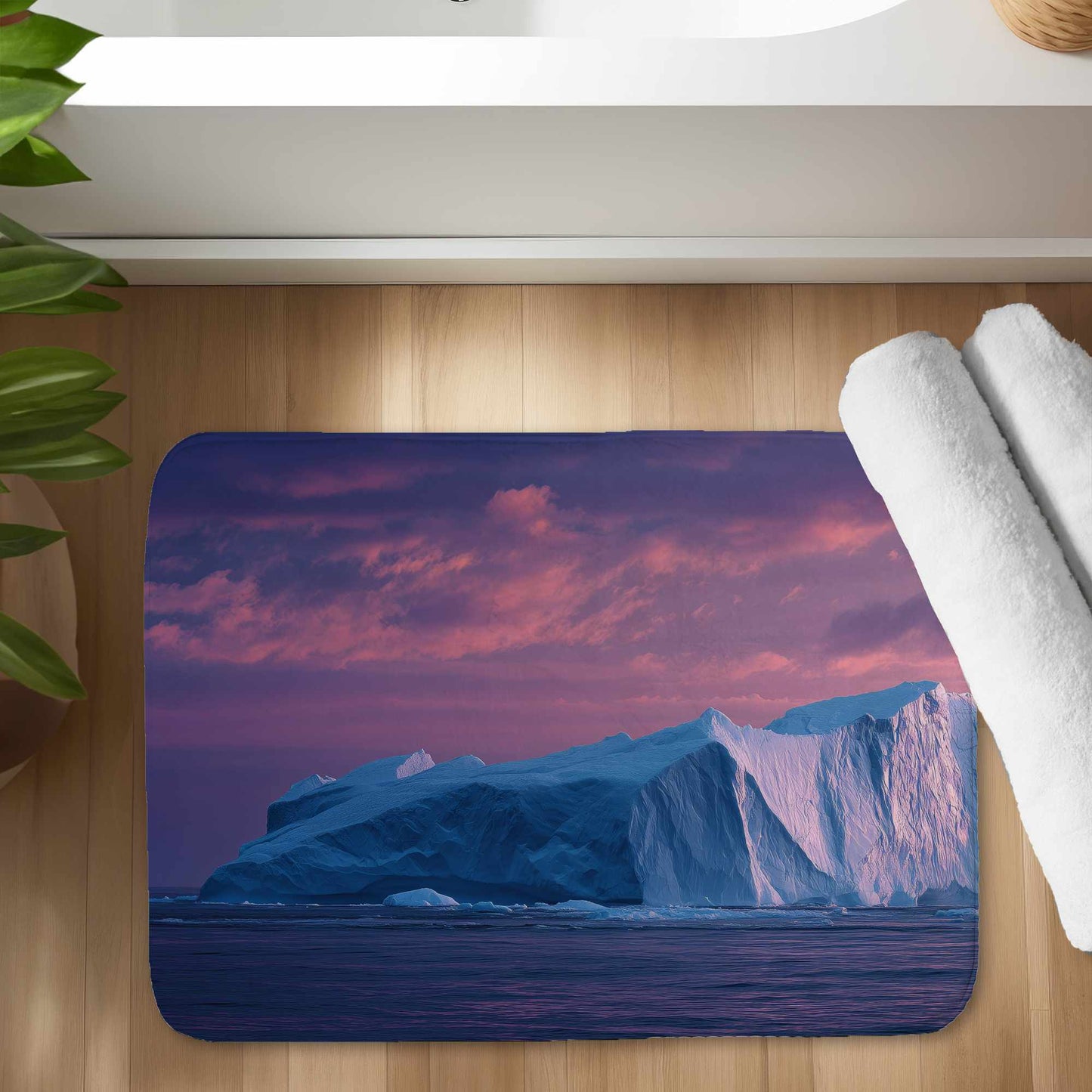 Iceberg at Dusk Bath Mat | Elegant Home Decor Accent