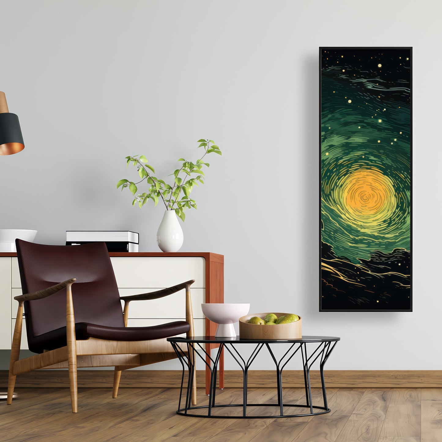 Turmoil in space - Framed Canvas - Print on demand