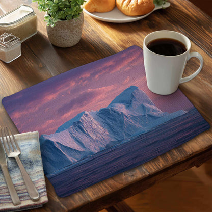 Iceberg at Dusk - Braided Polyester Placemat for Home Decor