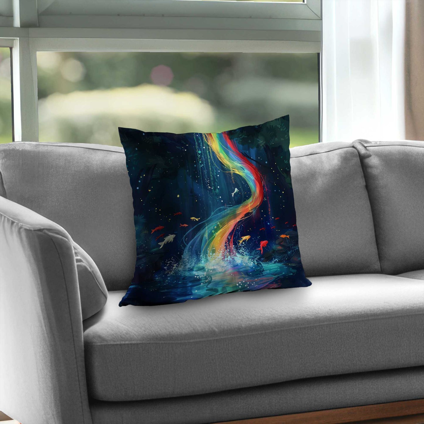 Swirl Poly Twill Throw Pillow - Stylish Home Decor Accent
