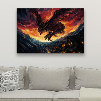 Back for Revenge - Black Canvas Home Decor Art Piece