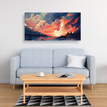 Magma does not wait - 32"x32" Canvas