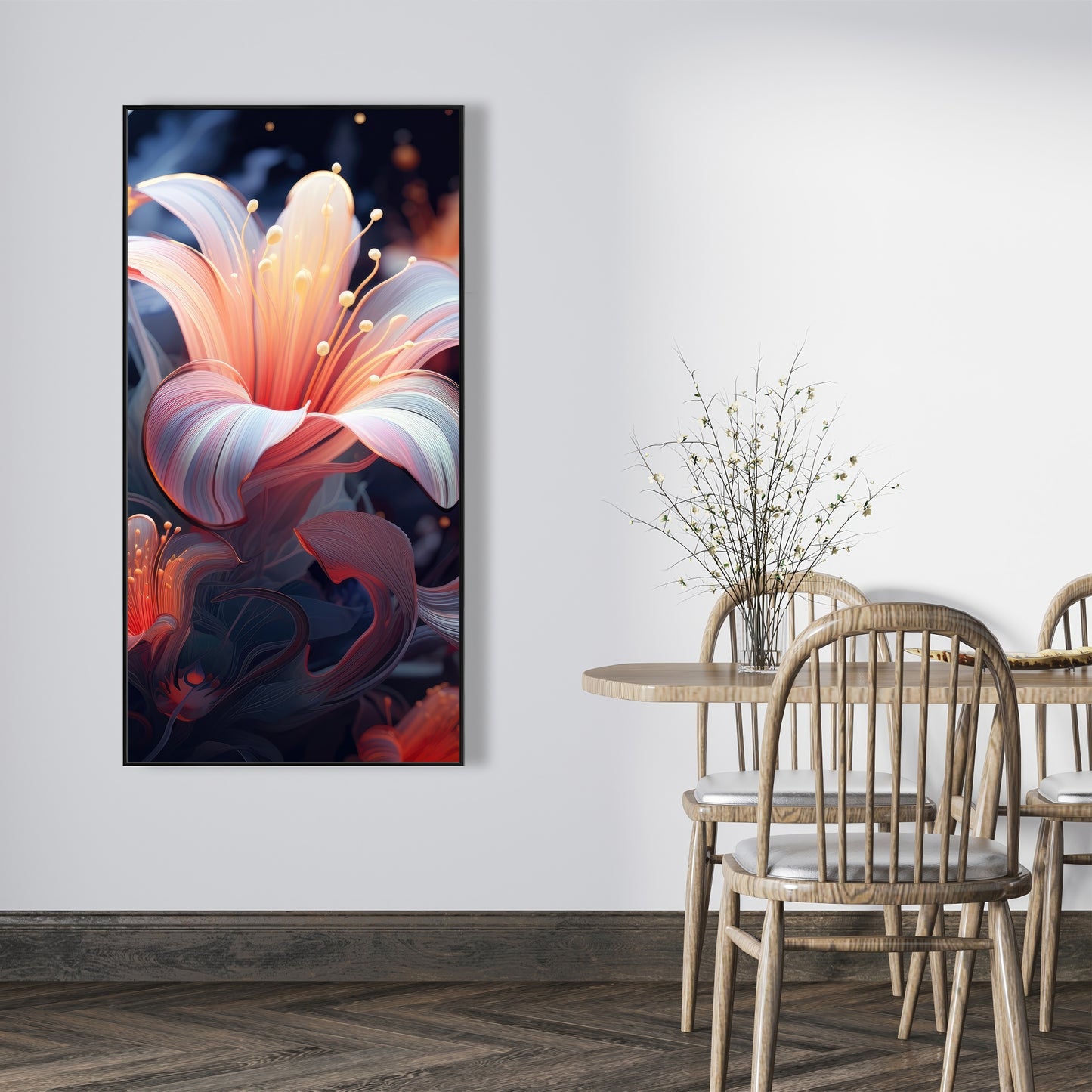 Astral bloom - Framed Canvas - Print on demand