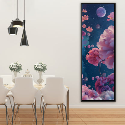 Pink void - White Framed Canvas for Elegant Home Decor