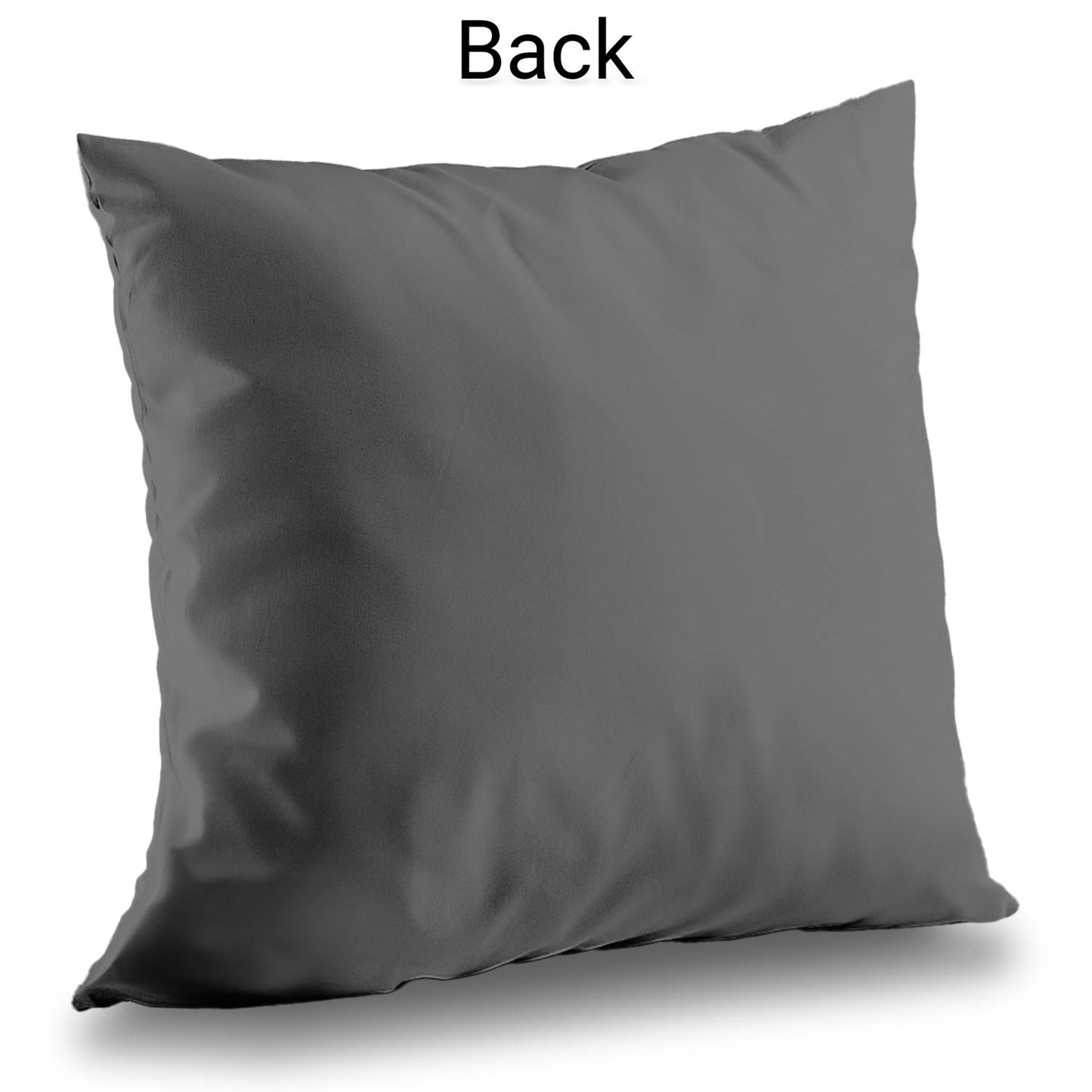 Coussin décoratif en sergé de polyester gris moyen | Décoration d'intérieur élégante