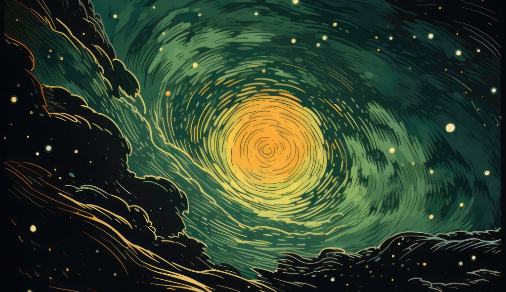 Turmoil in space - Desk mat - Print on demand