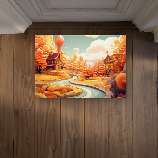 Honey Land Blue Indoor Outdoor Door Mat | Decor Essential