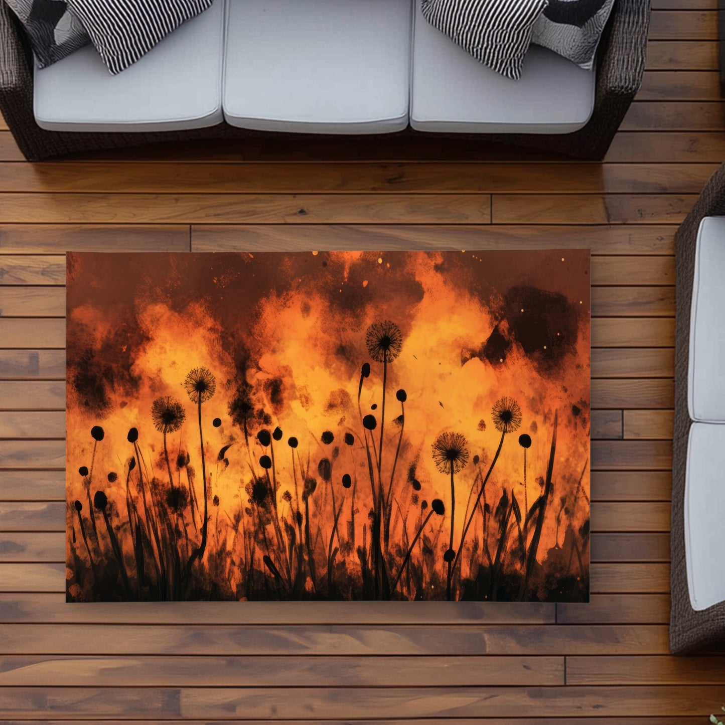 Tapis d'extérieur Ablaze - Décoration élégante pour l'extérieur