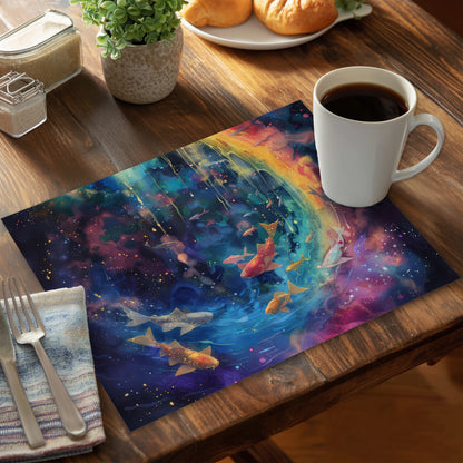 Milky Wave Polyester Placemat | Elegant Home Decor Accessory