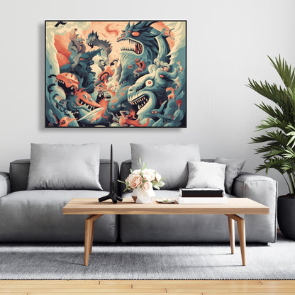 Before time - 36"x36" Framed canvas