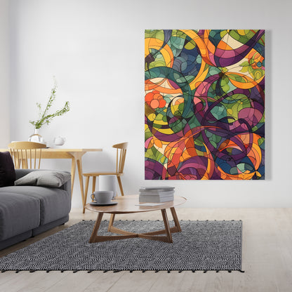 Converge - Purple Canvas Wall Art for Home Decor