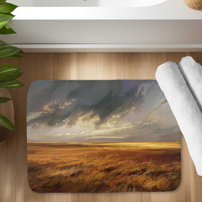Before the Storm Orange Bath Mat | Stylish Home Decor