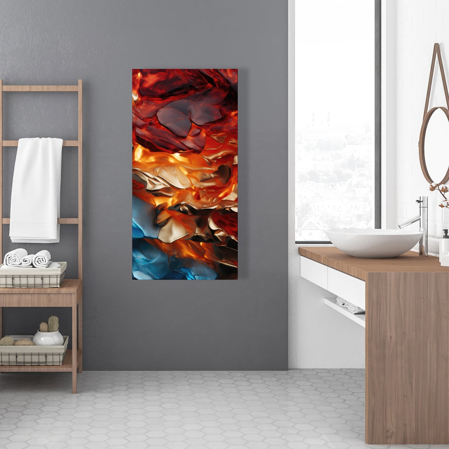 Mineral Contrast - Blue Canvas for Elegant Home Decor