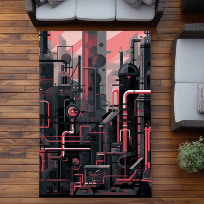 Industrial empire White Outdoor Area Rug for Home Decor