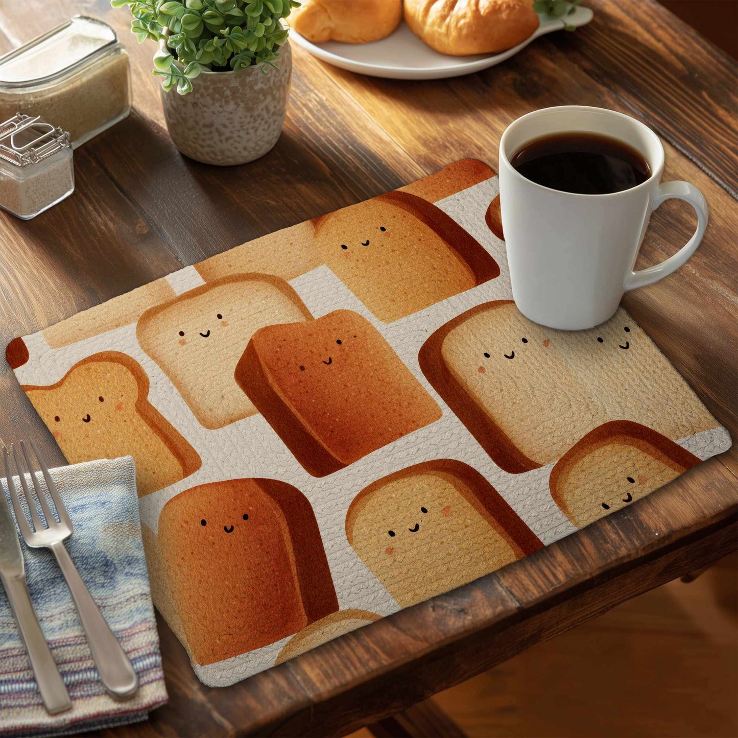 Set de table tressé Toasty Smiles pour une décoration d'intérieur stylée