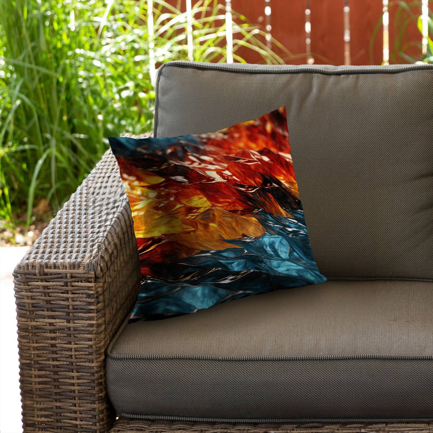 Fire and ice - Throw pillow - Print on demand