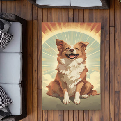 Pats and Smiles Brown Outdoor Area Rug for Home Decor