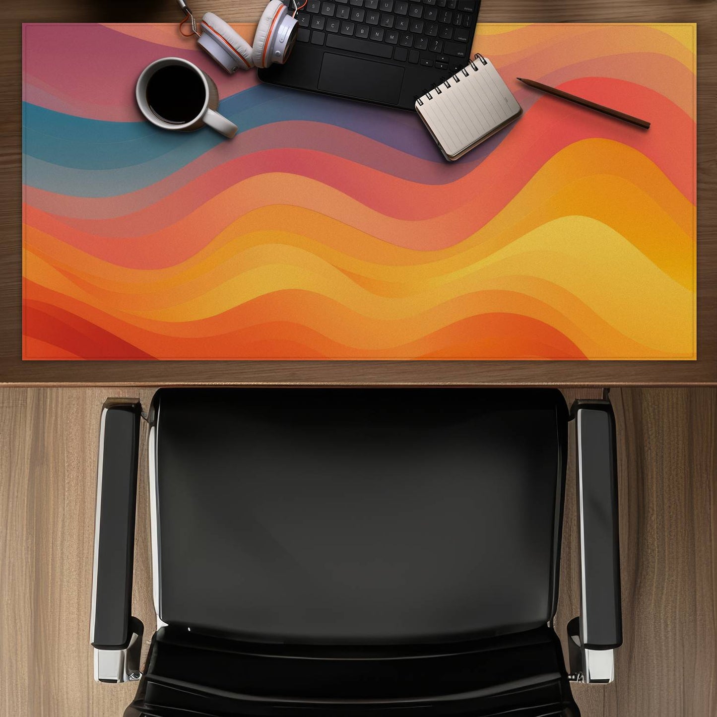 Sunset flow - Desk mat - Print on demand