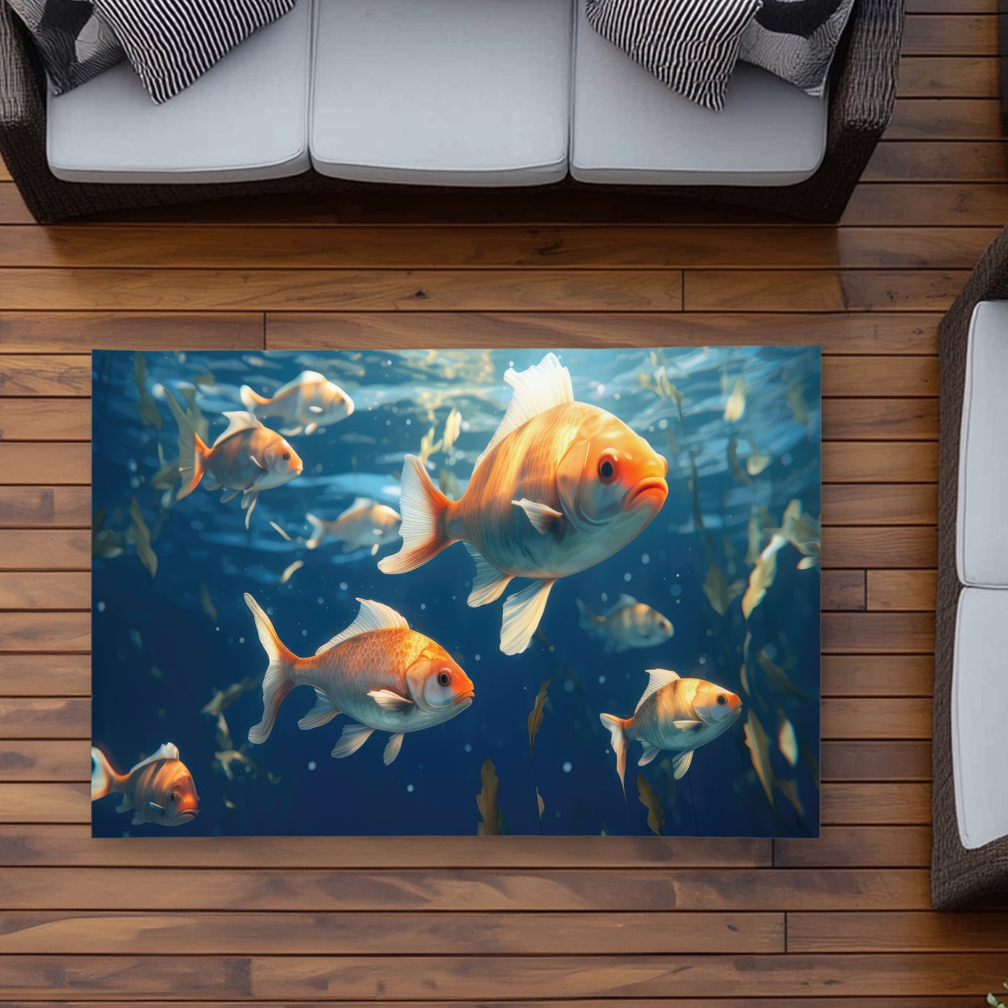 Tapis d'extérieur au design fluide - L'accessoire indispensable pour une décoration stylée