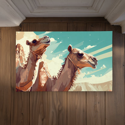 Two Camels Turquoise Indoor Outdoor Door Mat | Home Decor