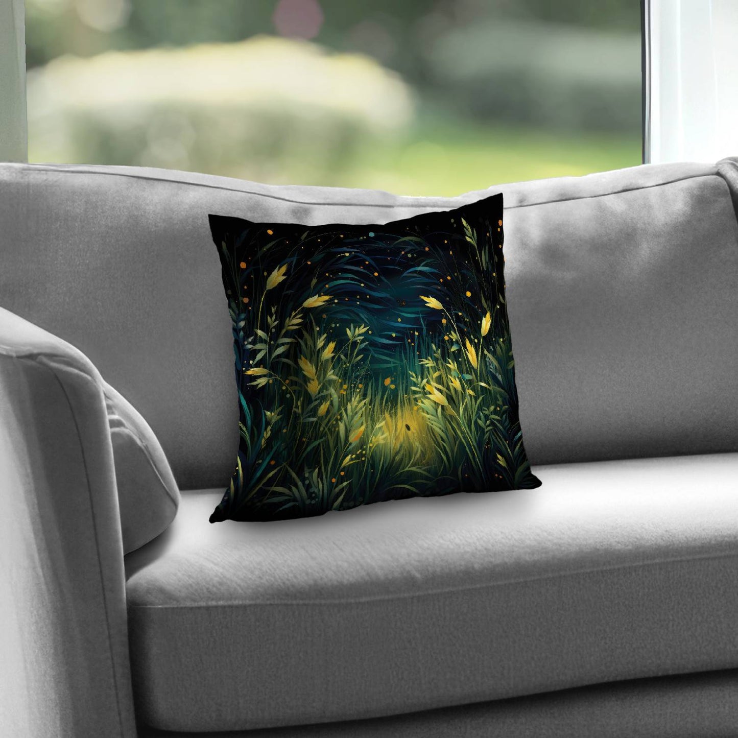 Lit plains - Throw pillow - Print on demand