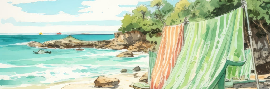 Beach calm - Framed Canvas - Print on demand
