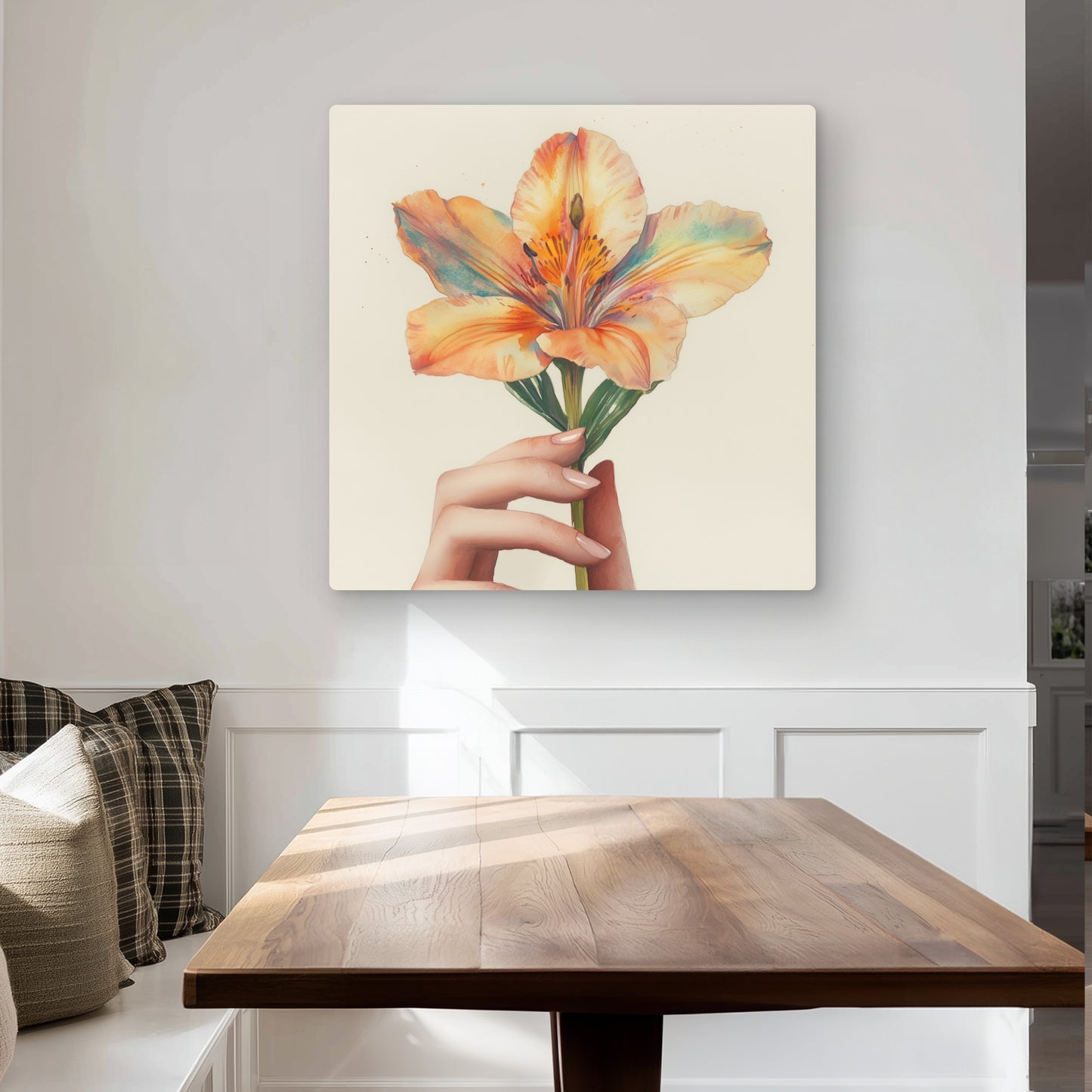 Ahold - Yellow Metal Print for Stylish Home Decor