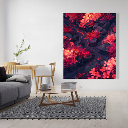 Burning plants - 32"x32" Canvas