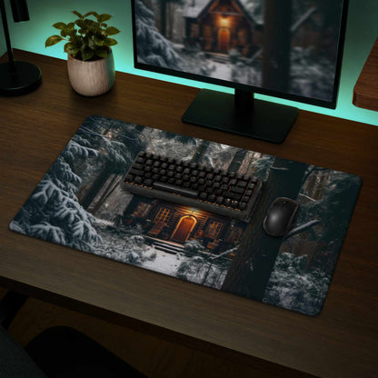 Le tapis de bureau La cabane solitaire – Accessoire de bureau élégant pour la maison