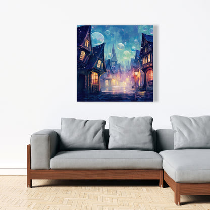 Bubble ville - 32"x32" Canvas