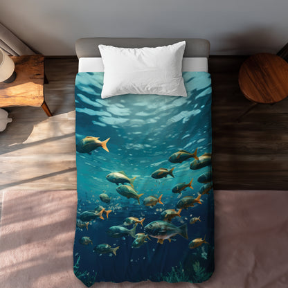 Shallow Swim Blue Duvet Cover | Stylish Home Decor Essentials