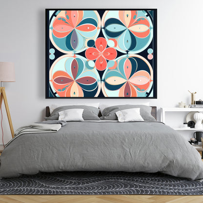 Pastel mandala - 36"x36" Framed canvas