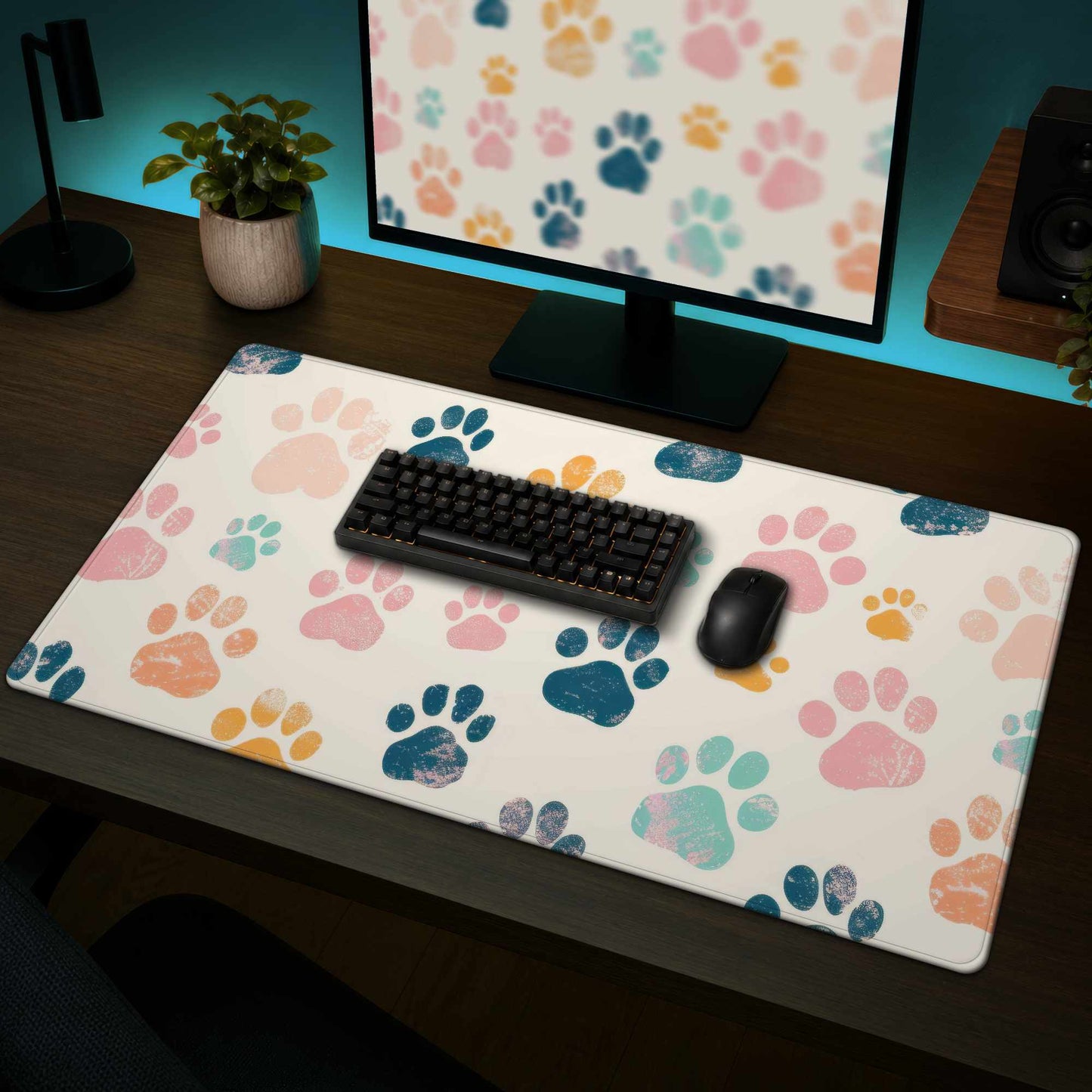 Cute Paws Gaming Mat - Stylish Home Decor Mouse Pad