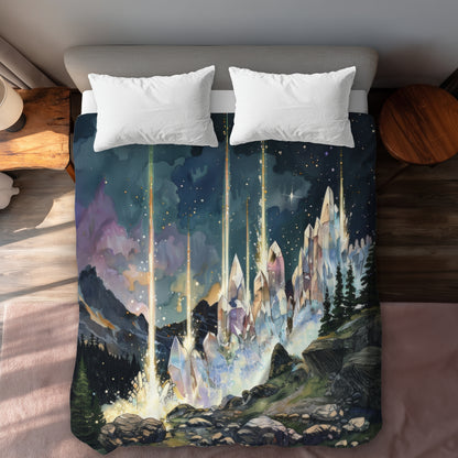 Magical beams - 88"x88" Duvet Cover