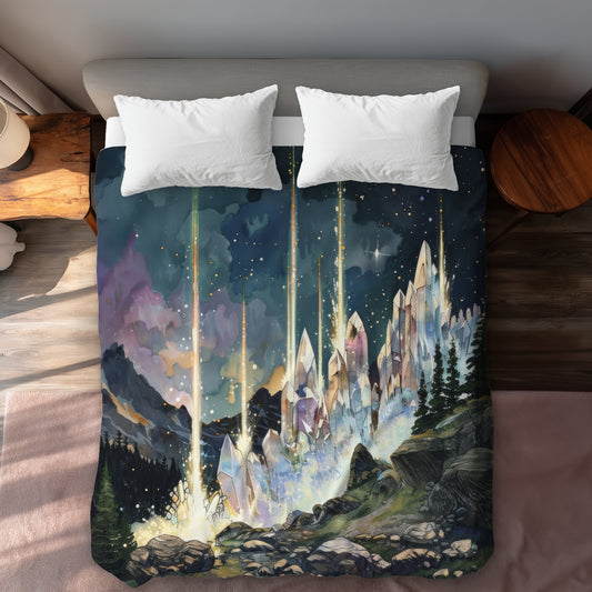Magical beams - 88"x88" Duvet Cover
