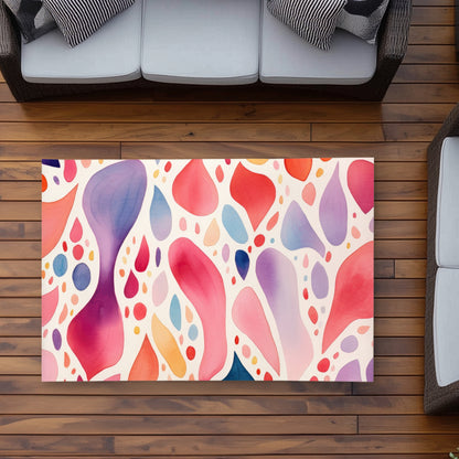 Splotches Red Outdoor Area Rug | Stylish Decor Accessory