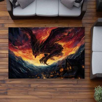 Back for Revenge - Blue Outdoor Area Rug for Home Decor