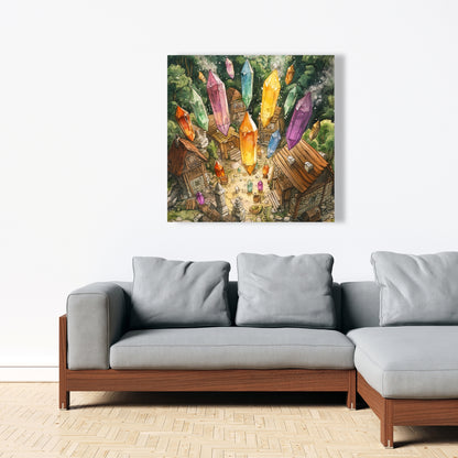 From above - Yellow Canvas Art for Home Decor - Vibrant Design