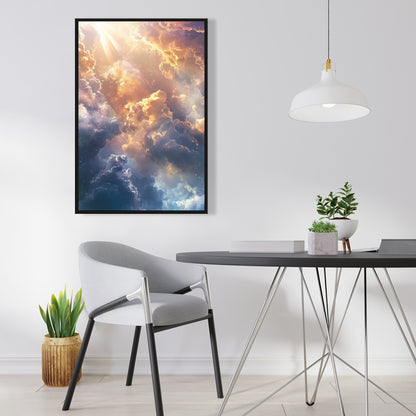 Piercing light - 36"x36" Framed canvas