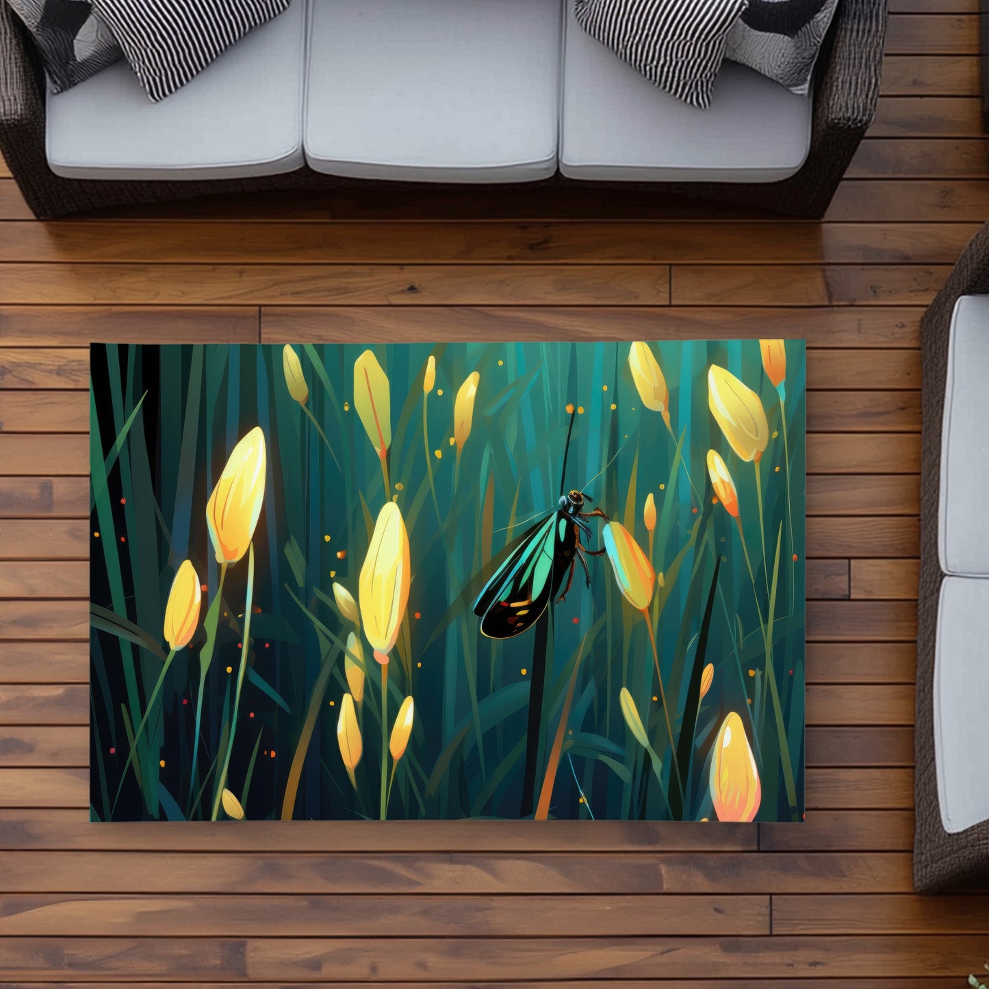 Appealing Orange Outdoor Area Rug | Home Decor Essential