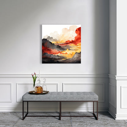 Scolding Land - White Canvas Art for Elegant Home Decor