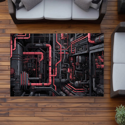 Tubular Nightmare Gray Outdoor Area Rug | Decor Must-Have